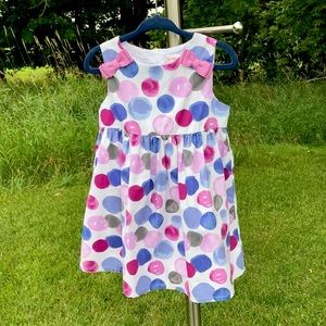 Gymboree: 18-24 months sleeveless cotton dress with large dots/bubbles.